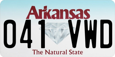 AR license plate 041VWD