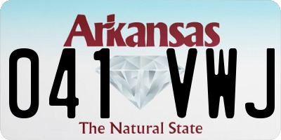 AR license plate 041VWJ
