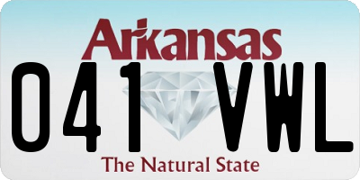 AR license plate 041VWL