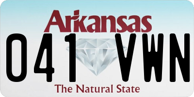 AR license plate 041VWN
