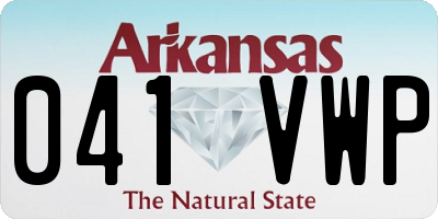 AR license plate 041VWP