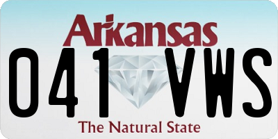 AR license plate 041VWS