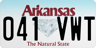 AR license plate 041VWT