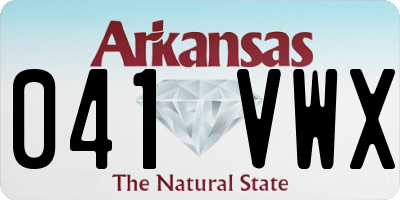 AR license plate 041VWX