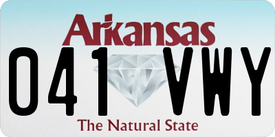 AR license plate 041VWY
