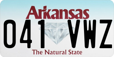 AR license plate 041VWZ
