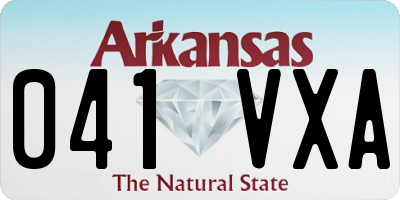AR license plate 041VXA