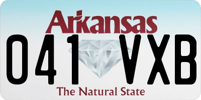 AR license plate 041VXB