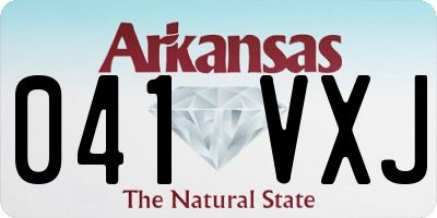 AR license plate 041VXJ
