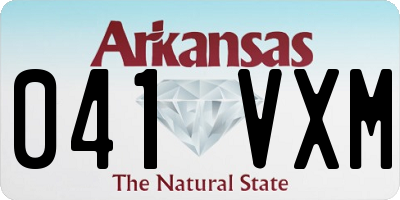 AR license plate 041VXM