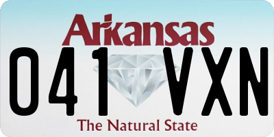 AR license plate 041VXN
