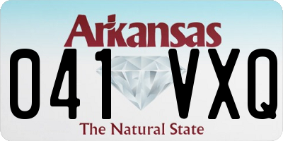 AR license plate 041VXQ