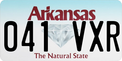 AR license plate 041VXR