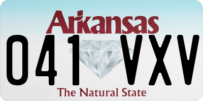 AR license plate 041VXV