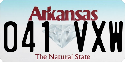 AR license plate 041VXW