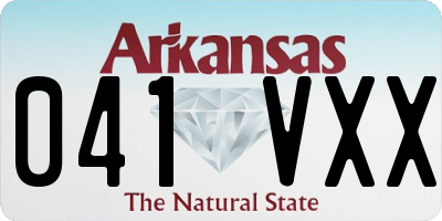 AR license plate 041VXX