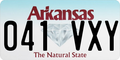 AR license plate 041VXY