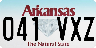 AR license plate 041VXZ