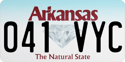 AR license plate 041VYC