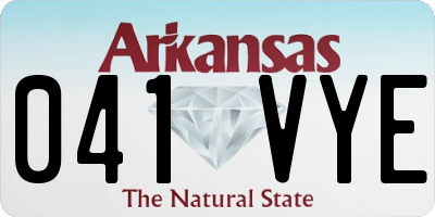 AR license plate 041VYE