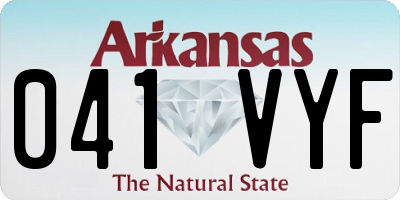 AR license plate 041VYF