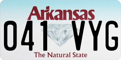 AR license plate 041VYG