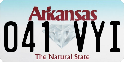 AR license plate 041VYI