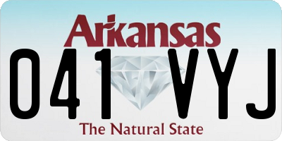 AR license plate 041VYJ