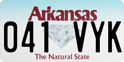 AR license plate 041VYK