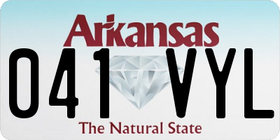 AR license plate 041VYL