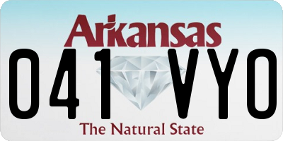 AR license plate 041VYO