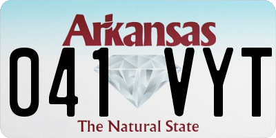AR license plate 041VYT