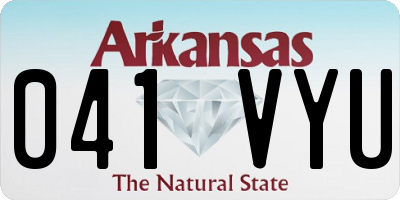 AR license plate 041VYU