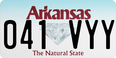 AR license plate 041VYY
