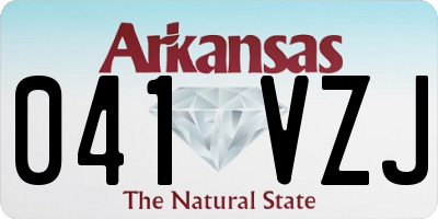 AR license plate 041VZJ