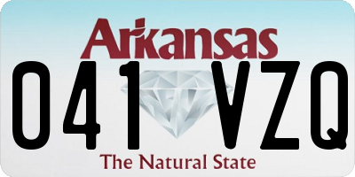 AR license plate 041VZQ