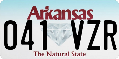 AR license plate 041VZR