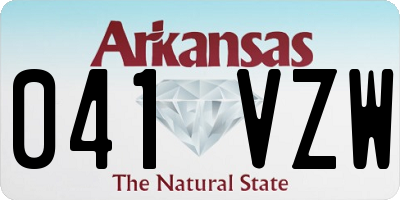 AR license plate 041VZW