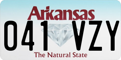 AR license plate 041VZY