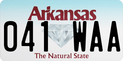 AR license plate 041WAA