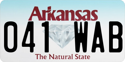 AR license plate 041WAB
