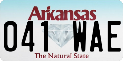 AR license plate 041WAE