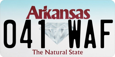 AR license plate 041WAF