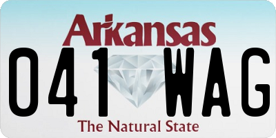 AR license plate 041WAG