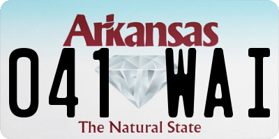 AR license plate 041WAI