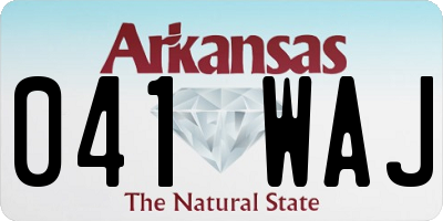 AR license plate 041WAJ