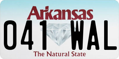 AR license plate 041WAL