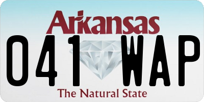 AR license plate 041WAP