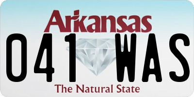 AR license plate 041WAS