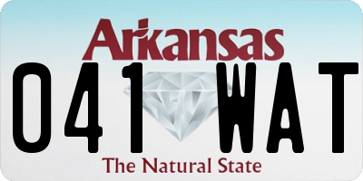 AR license plate 041WAT